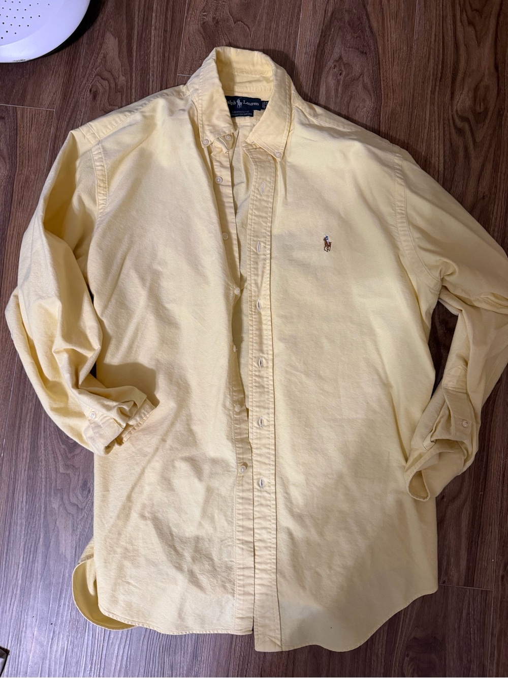 Ralph Lauren Light Yellow Button-Down Oxford Shirt